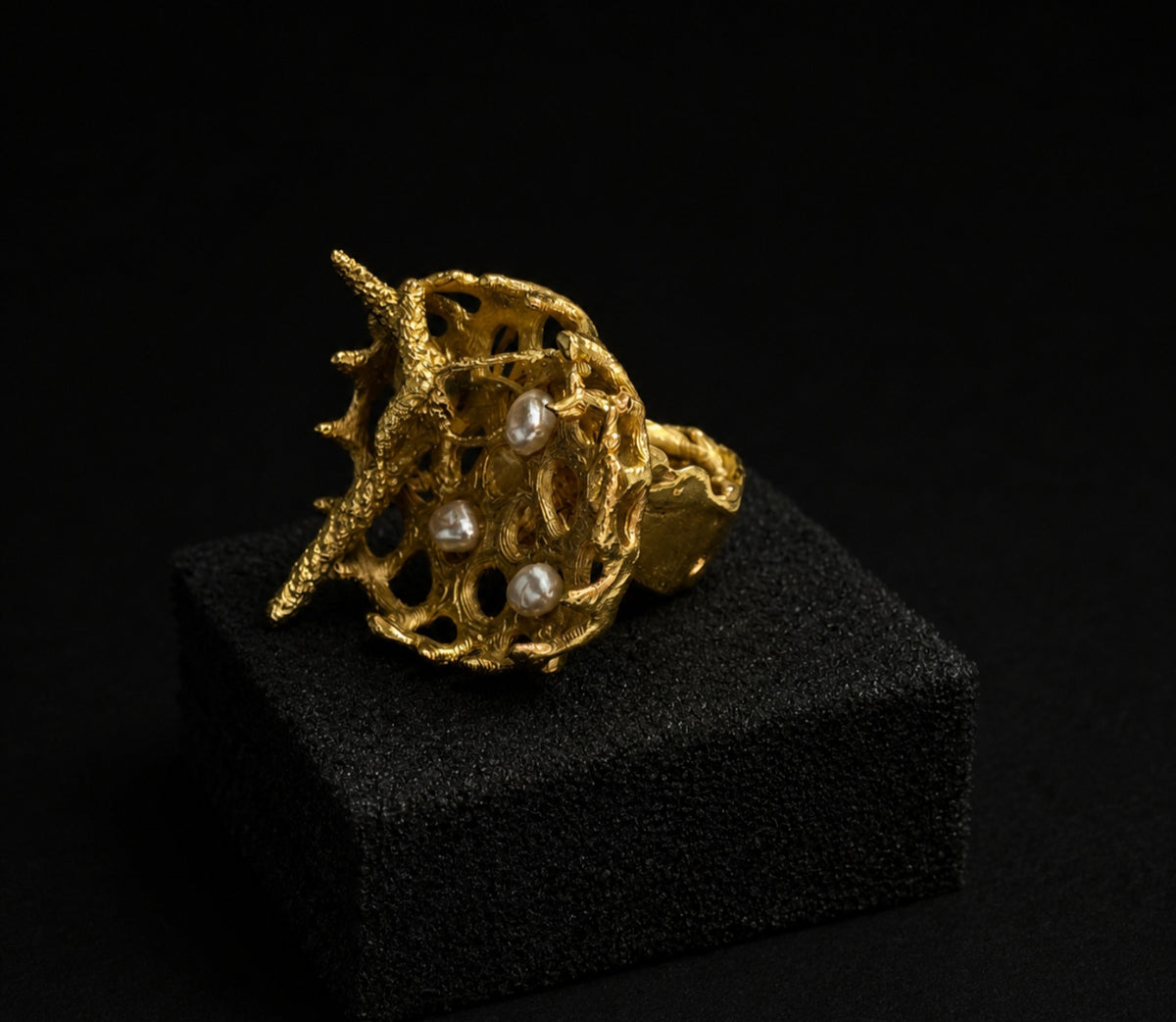Anillo Arrecife & Perlas