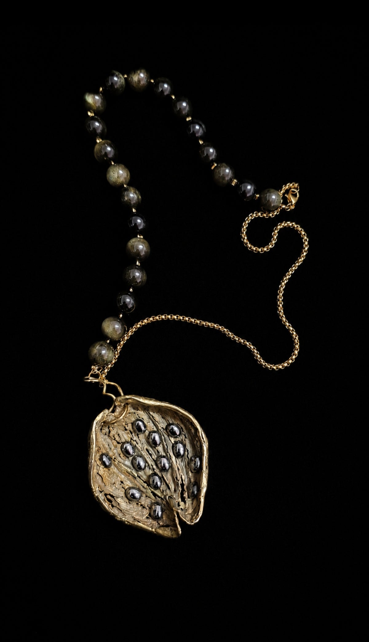 Collar Semilla de Obsidiana