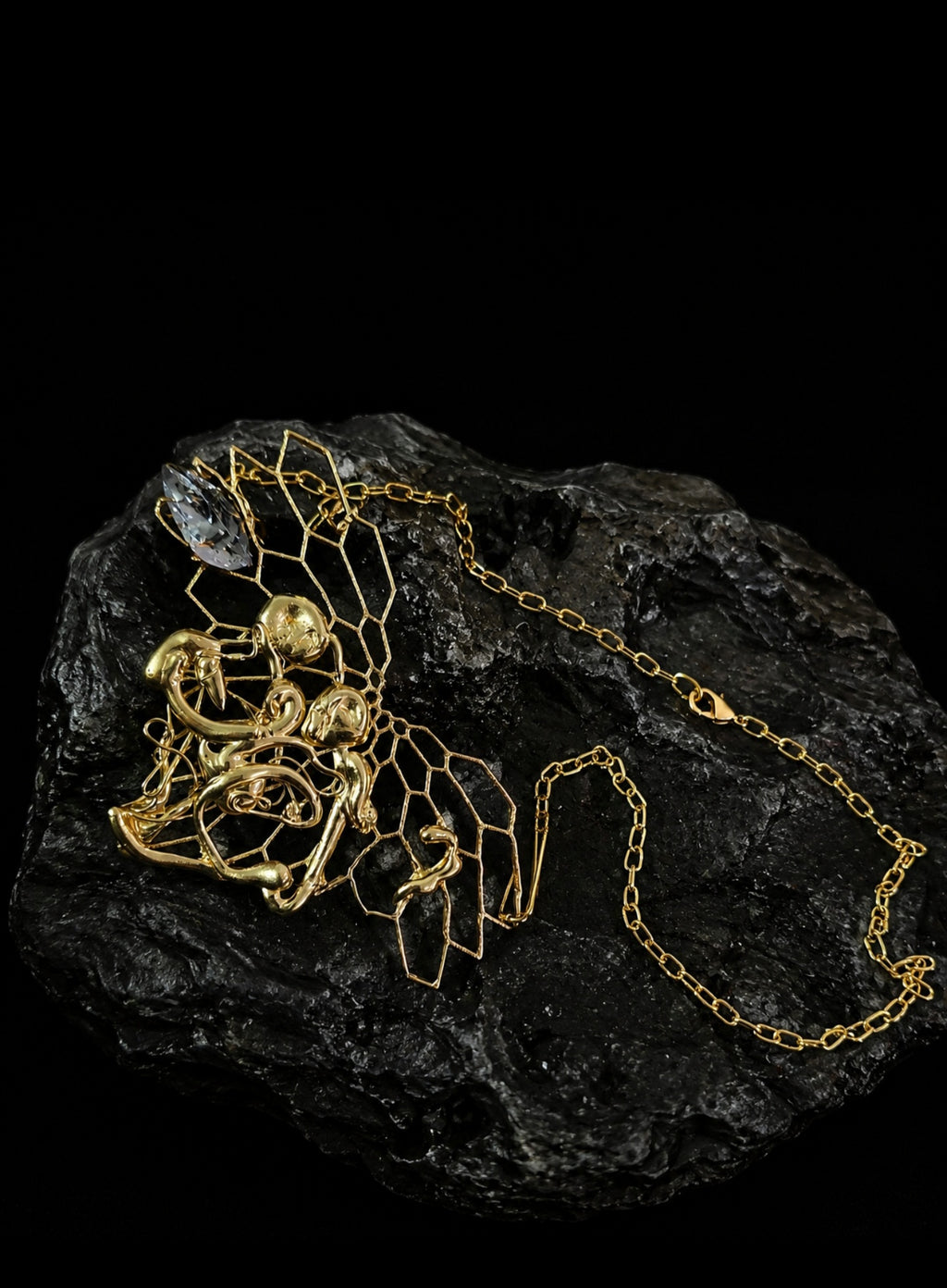 Collar  Mariposa de Ébano