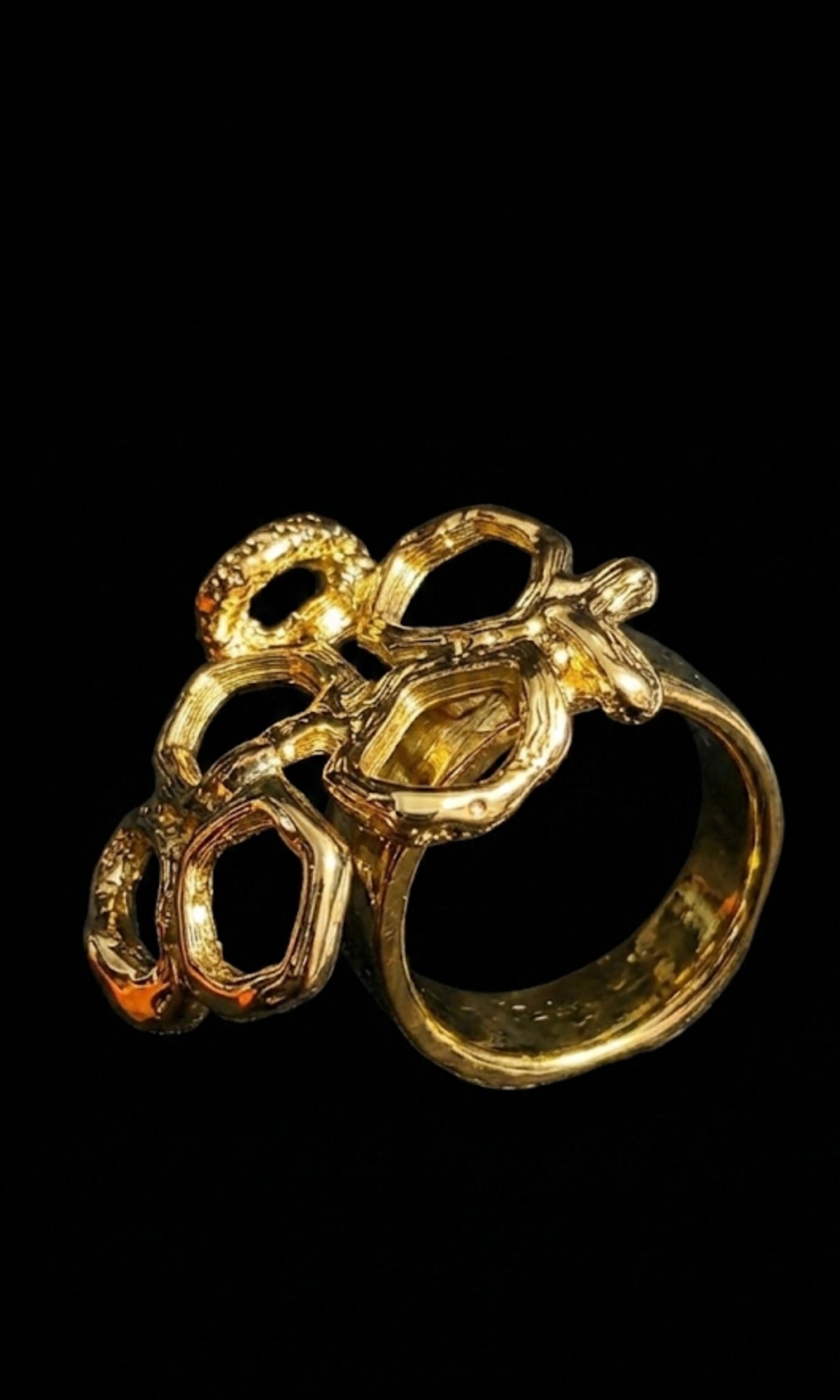 Gold Honeycomb Ring